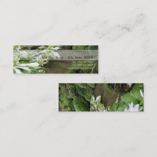 Carte De Visite Mini Hosta dans un jardin zen