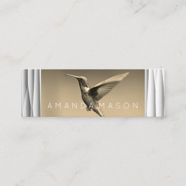 Carte De Visite Mini Humming Bird | Photographe (Devant)