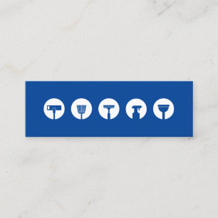 Carte De Visite Mini Icônes des services de nettoyage