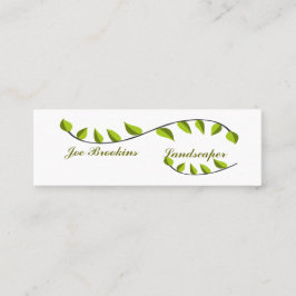 Carte De Visite Mini Illustration de feuilles vertes biologiques