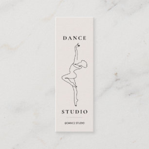 Carte De Visite Mini Illustration Modern Line Art Dance Studio