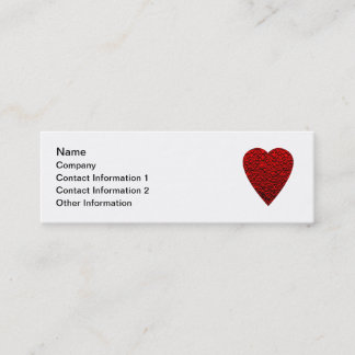 Carte De Visite Mini Image rouge lumineuse de coeur