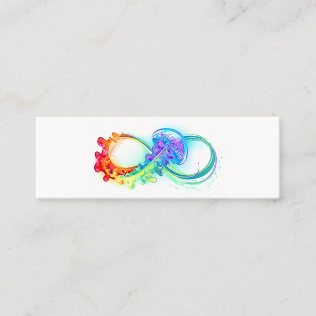 Carte De Visite Mini Infinity avec Rainbow Jellyfish (Devant)