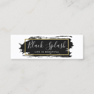 Carte De Visite Mini Influenceur social Peinture noire Strot & Or moder