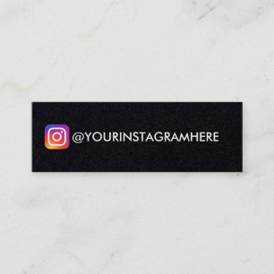Carte De Visite Mini Instagram noir simple