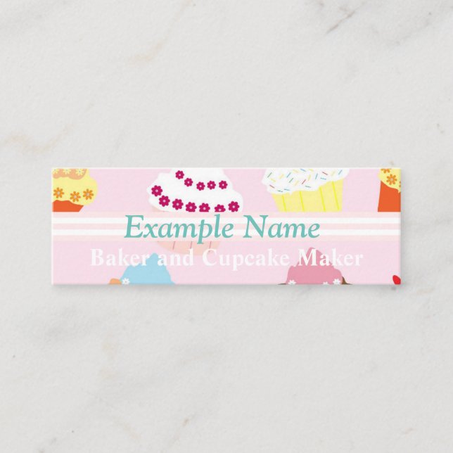 Carte De Visite Mini Instagram personnalisé "Cupcakes" (Devant)