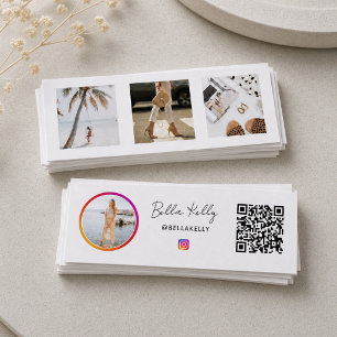 Carte De Visite Mini Instagram Photo Social Media Followers QR Code