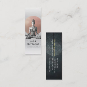 Carte De Visite Mini Instructeur de méditation Yoga Reiki Master Lotus 