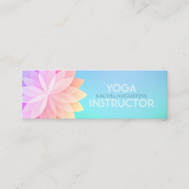 Carte De Visite Mini Instructeur de méditation YOGA Studio Mandala colo (Devant)