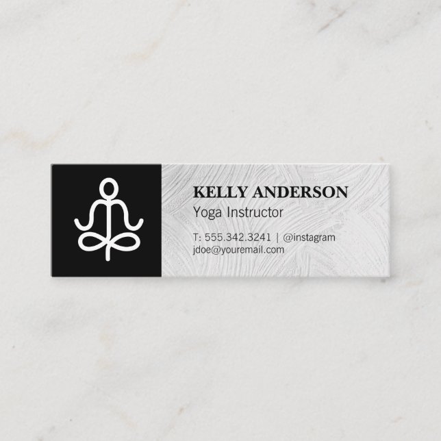 Carte De Visite Mini Instructeur de yoga | Yogi (Devant)