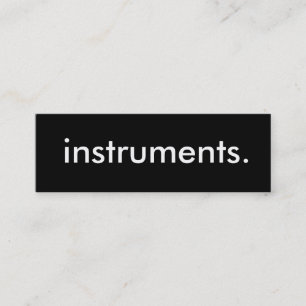 Carte De Visite Mini instruments.