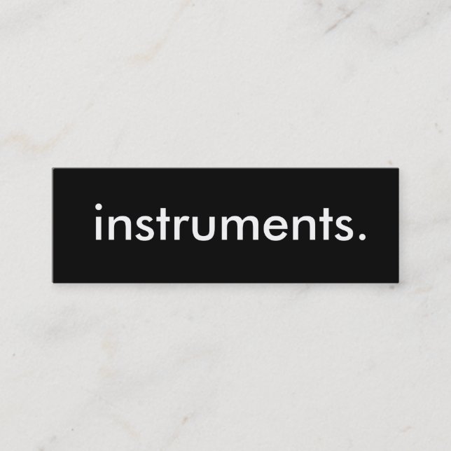 Carte De Visite Mini instruments. (Devant)