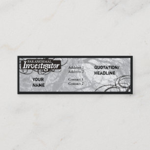 Carte De Visite Mini Investigateur paranormal