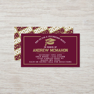 Carte De Visite Mini-Invitations bourguignons et aurifères