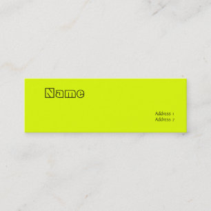 Carte De Visite Mini jaune fluorescent