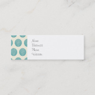 Carte De Visite Mini Joli Aqua Turquoise Blue Shell Beach Motif Cadeaux