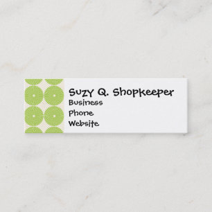 Carte De Visite Mini Jolie Spring Green Girly Circles Disques Motif