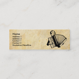 Carte De Visite Mini Joueur d'Accordian