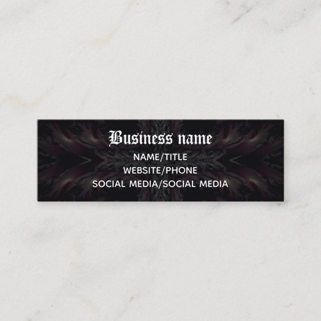 Carte De Visite Mini Kaléidoscope vampire médiéval gothique (Devant)