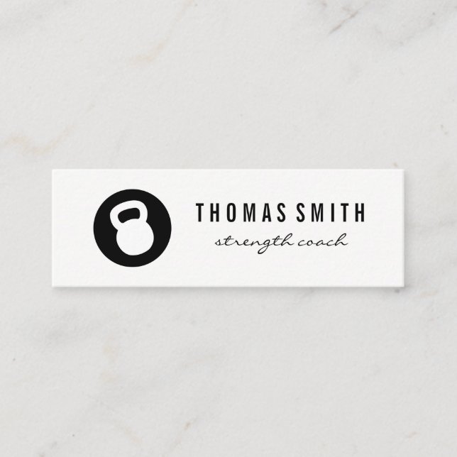 Carte De Visite Mini Kettle Bell Personal Trainer (Devant)