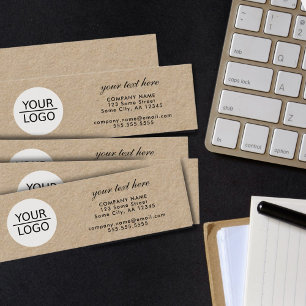 Carte De Visite Mini Kraft Ajoutez votre logo avec une promotion de tex