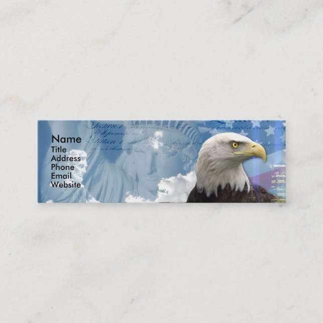 Carte De Visite Mini La liberté n'est pas libre (Devant)