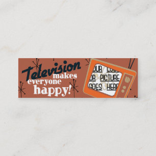 Carte De Visite Mini La Télévision Rend Tout Le Monde Heureux ! Cuivr