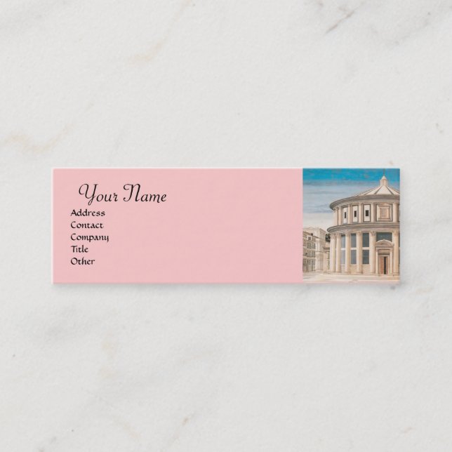 Carte De Visite Mini LA VILLE IDÉALE, Architecte Renaissance, Rose Bleu (Devant)