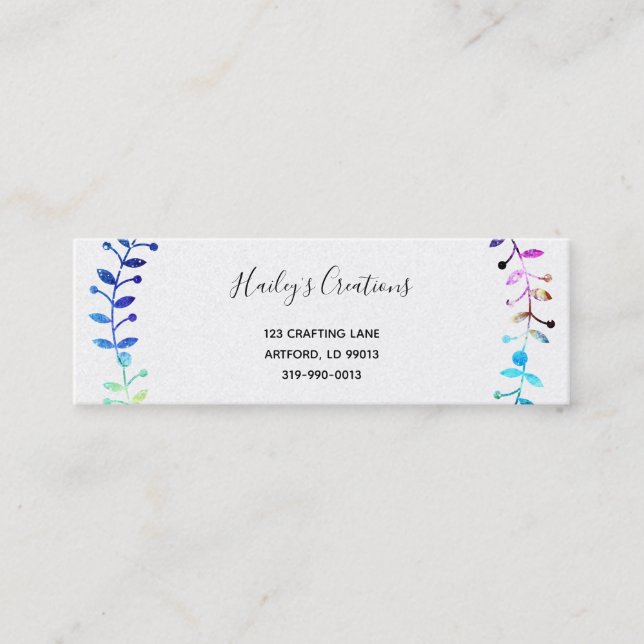 Carte De Visite Mini L'art est l'individualité (Devant)