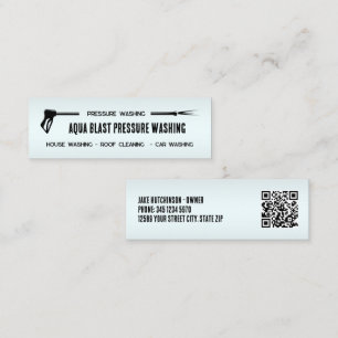 Carte De Visite Mini 🌊 Lavage de pression QR personnalisé