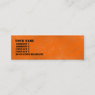 Carte De Visite Mini Laver orange