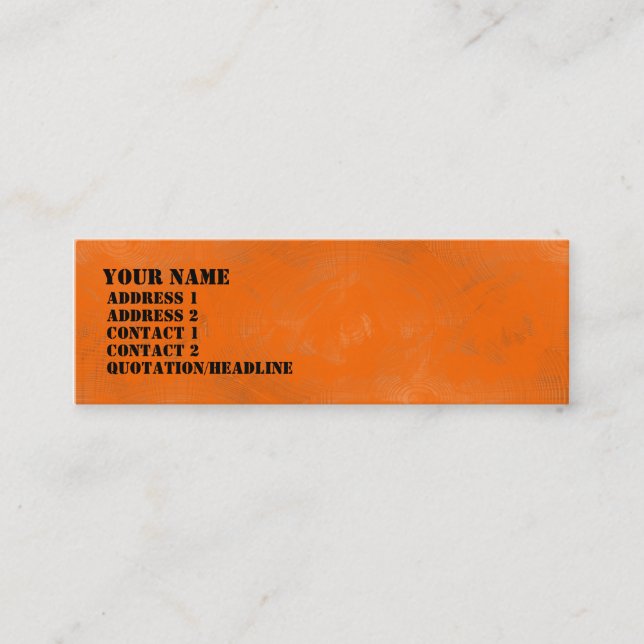 Carte De Visite Mini Laver orange (Devant)