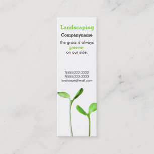 Carte De Visite Mini Lawncare aménageant les pousses vertes de loi