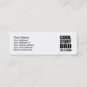 Carte De Visite Mini Le bro frais d'histoire l'indiquent encore