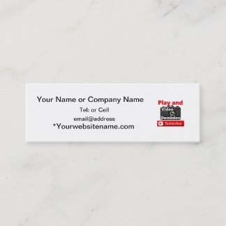 Carte De Visite Mini Le dominion visuel YouTube souscrivent et jouent
