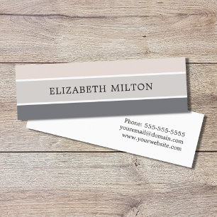 Carte De Visite Mini Le pastel élégant simple barre le conseiller