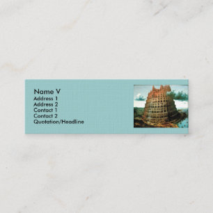 Carte De Visite Mini Le "peu" de Pieter Bruegel tour de Babel