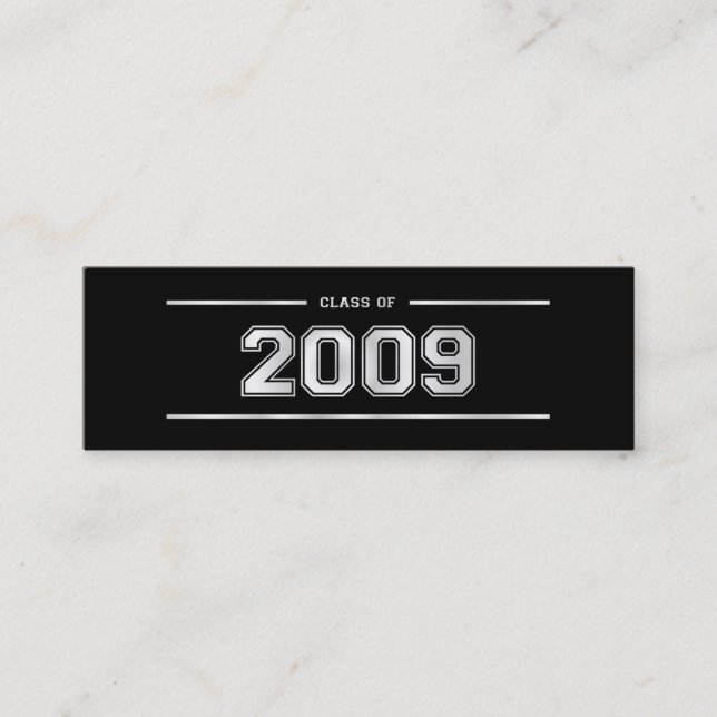 Carte De Visite Mini Le signet d'obtention du diplôme carde - 2009 - (Devant)