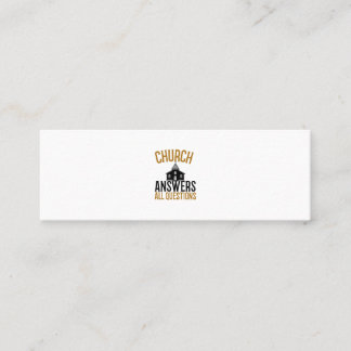 Carte De Visite Mini L'Eglise répond à toutes les questions