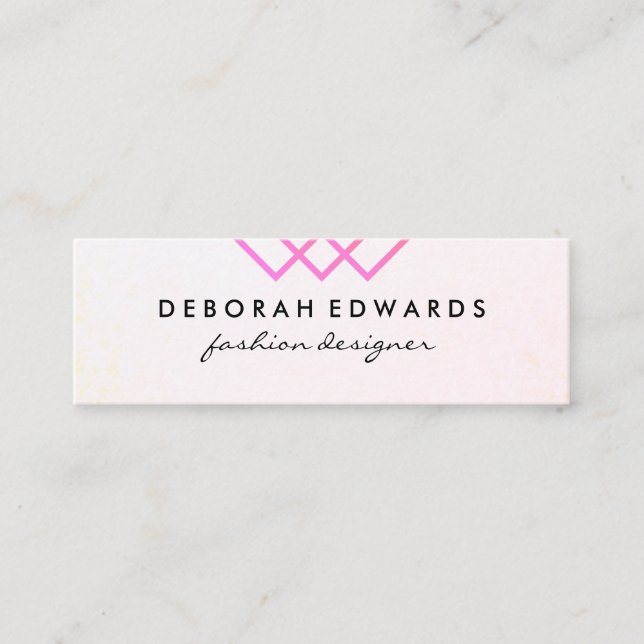 Carte De Visite Mini Lignes géométriques élégantes (Devant)