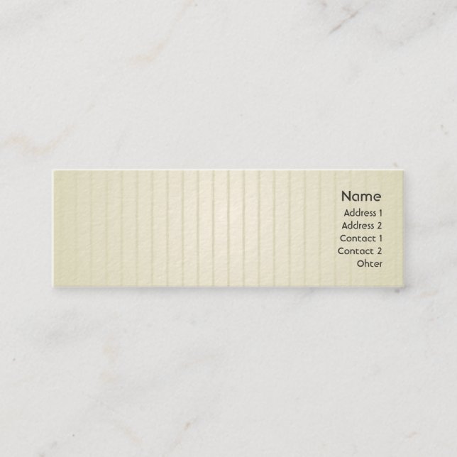 Carte De Visite Mini Lignes Vertes - maigres (Devant)