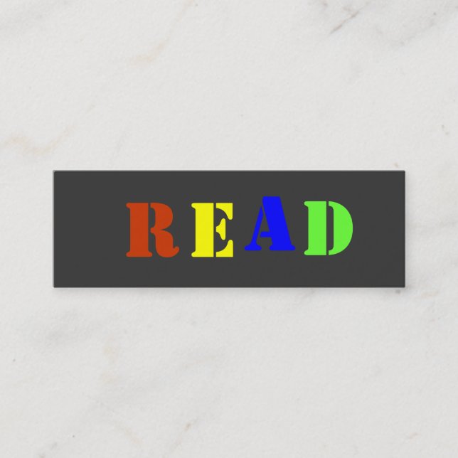 Carte De Visite Mini LISEZ le signet pour customiser (Devant)