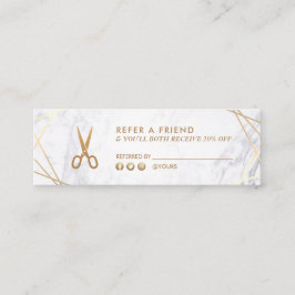 Carte De Visite Mini Liste d'essai des cheveux de marbre pour ciseaux d