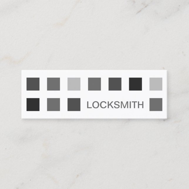 Carte De Visite Mini LOCKSMITH (carrés mod) (Devant)