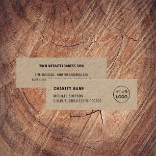 Carte De Visite Mini Logo de l'organisme de bienfaisance, Organisateur