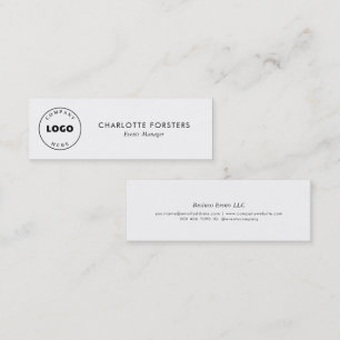 Carte De Visite Mini Logo d'entreprise simple Employé de l'entreprise