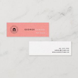 Carte De Visite Mini Logo et nom d'entreprise simple et élégant
