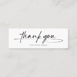 Carte De Visite Mini Logo manuscrit du Merci client moderne