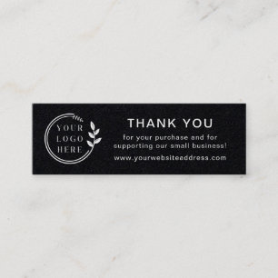 Carte De Visite Mini Logo Personnalisé De Merci D'Entreprise Pour Comma