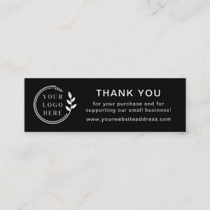 Carte De Visite Mini Logo Personnalisé De Merci D'Entreprise Pour Comma